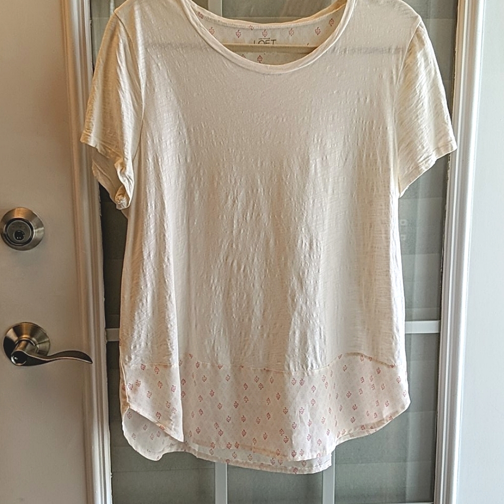 Loft Short Sleeve Top SZ L